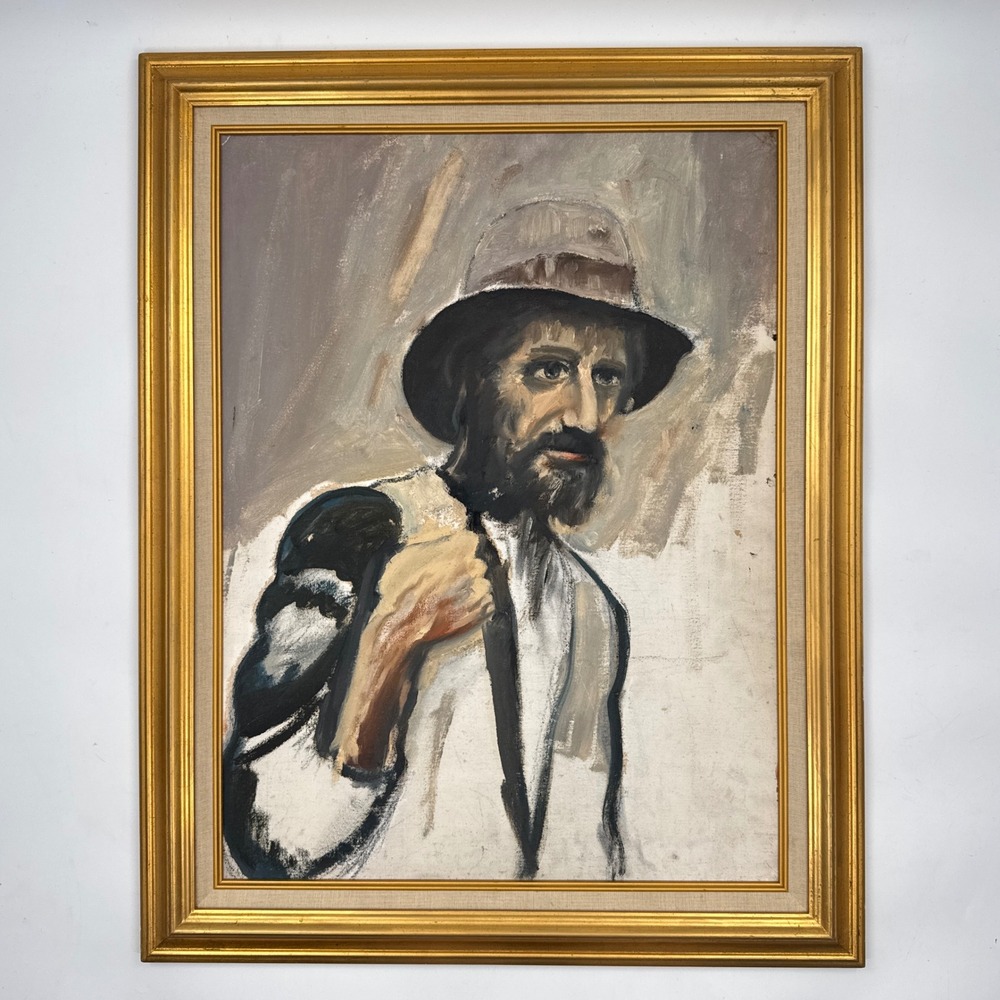Original Oil Portrait Study, "Gold Miner" by D. Dane